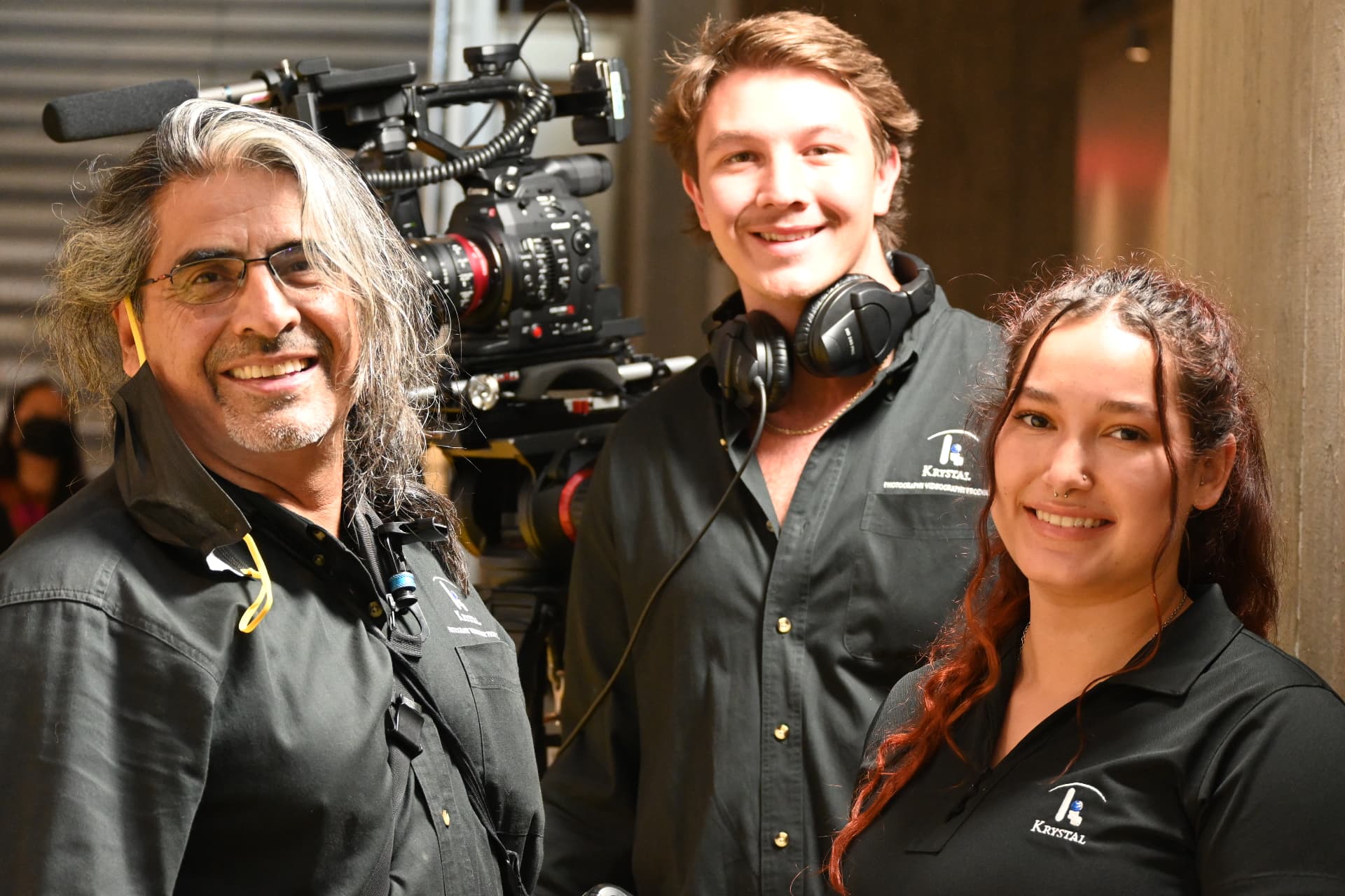 Behind the scenes with Montage Media Production Company: Camera and sound crew on location