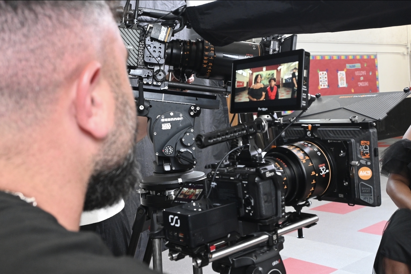 Behind the scenes with Montage Media Production Company: Operator on the fluid head, two hander coverage