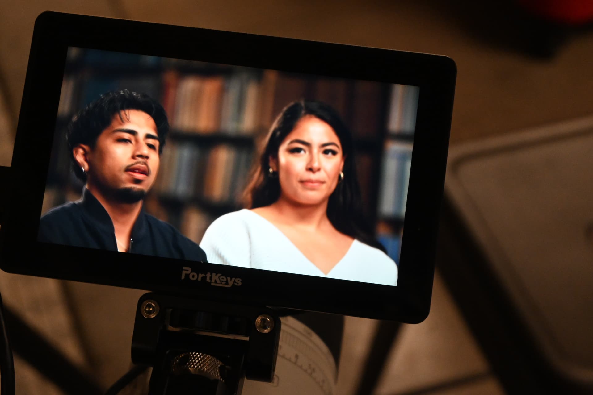 Behind the scenes with Montage Media Production Company: Two hander close up on the field monitor