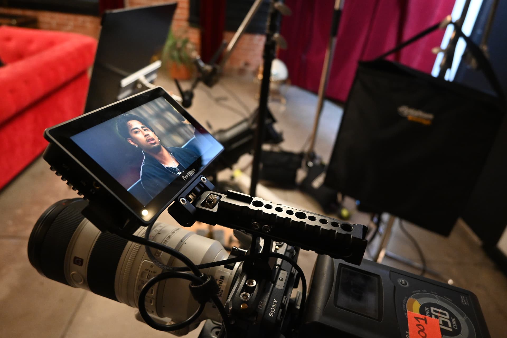 Behind the scenes with Montage Media Production Company: Long lens and monitor, single subject coverage