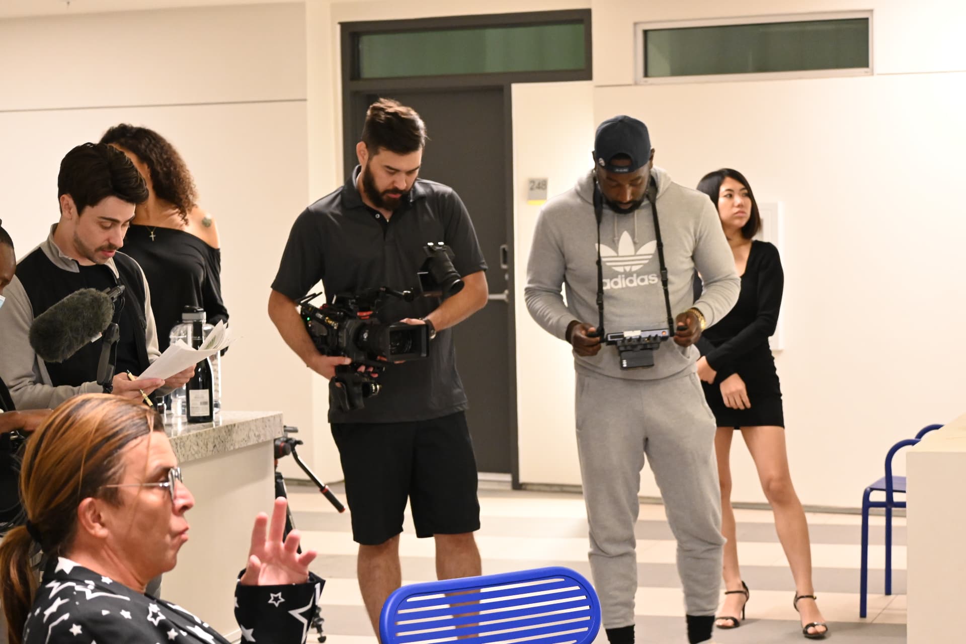 Behind the scenes with Montage Media Production Company: Camera and sound resetting between takes on location